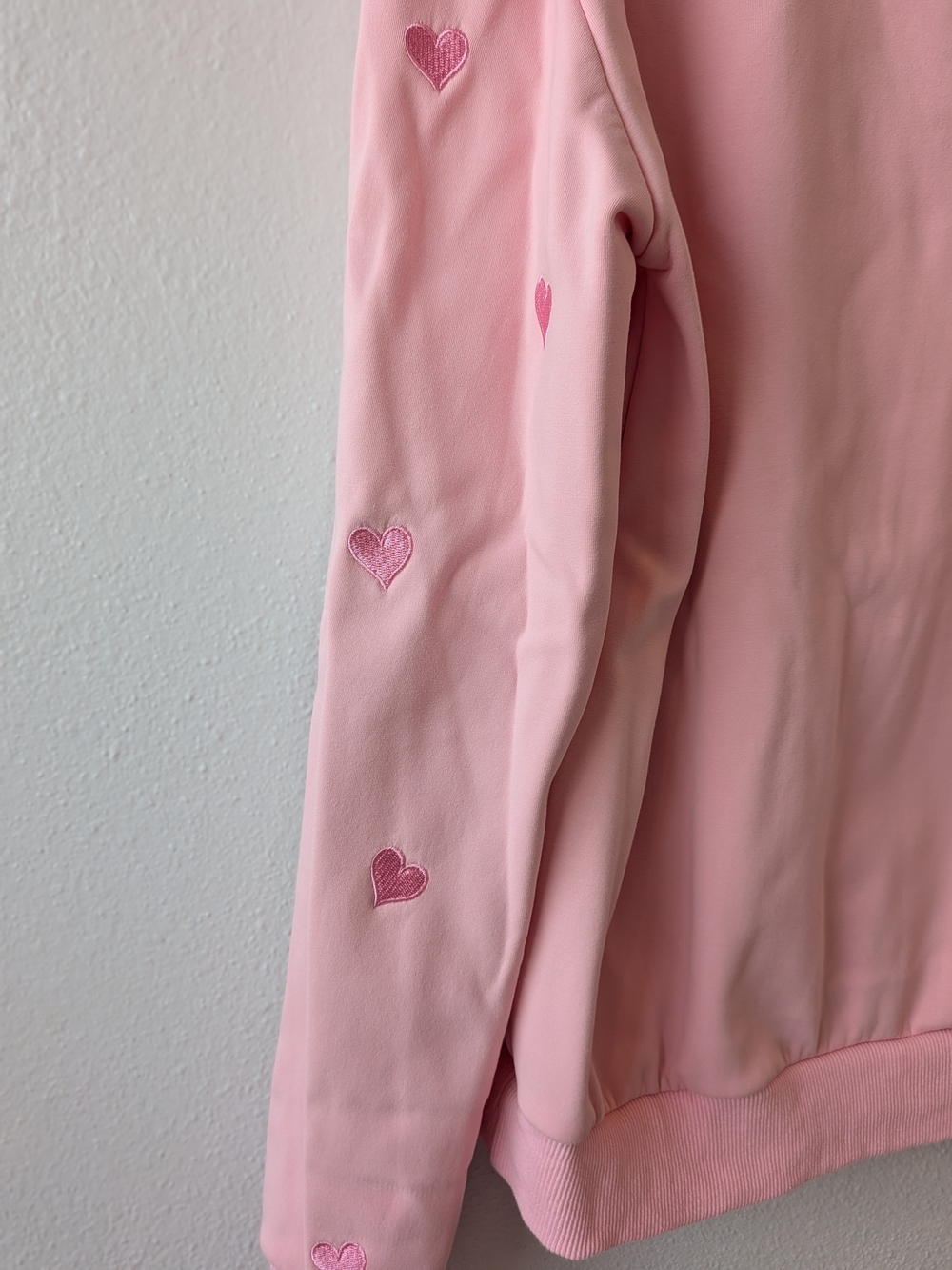 Women's Lola + The Boys Pink Heart-Print Track Pants & Sweatshirt Set L - Picture 5 of 11